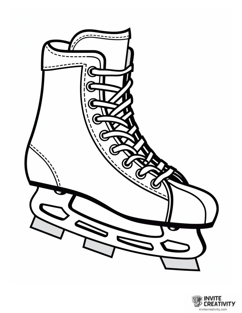 ice skates drawing to color