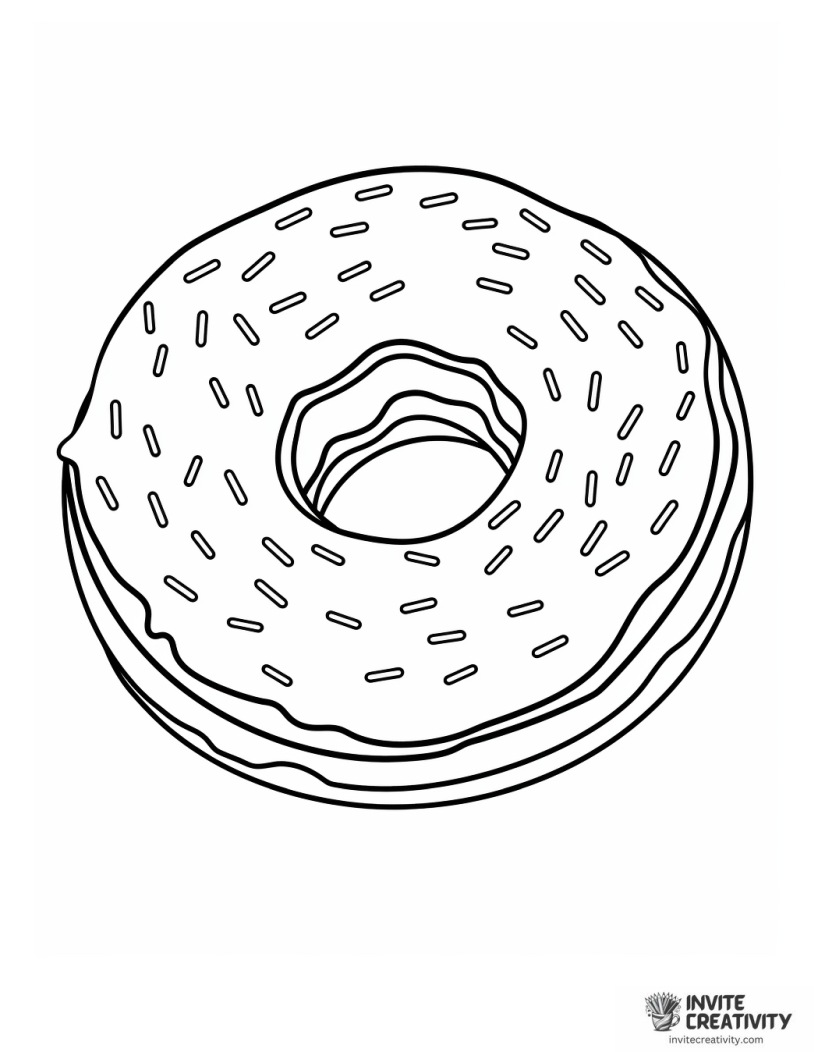 intricate donut coloring page