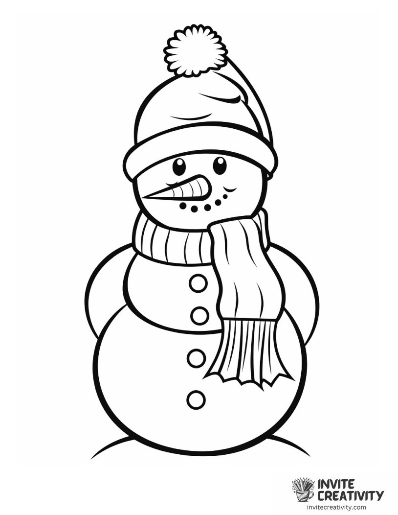 intricate snowman To Color