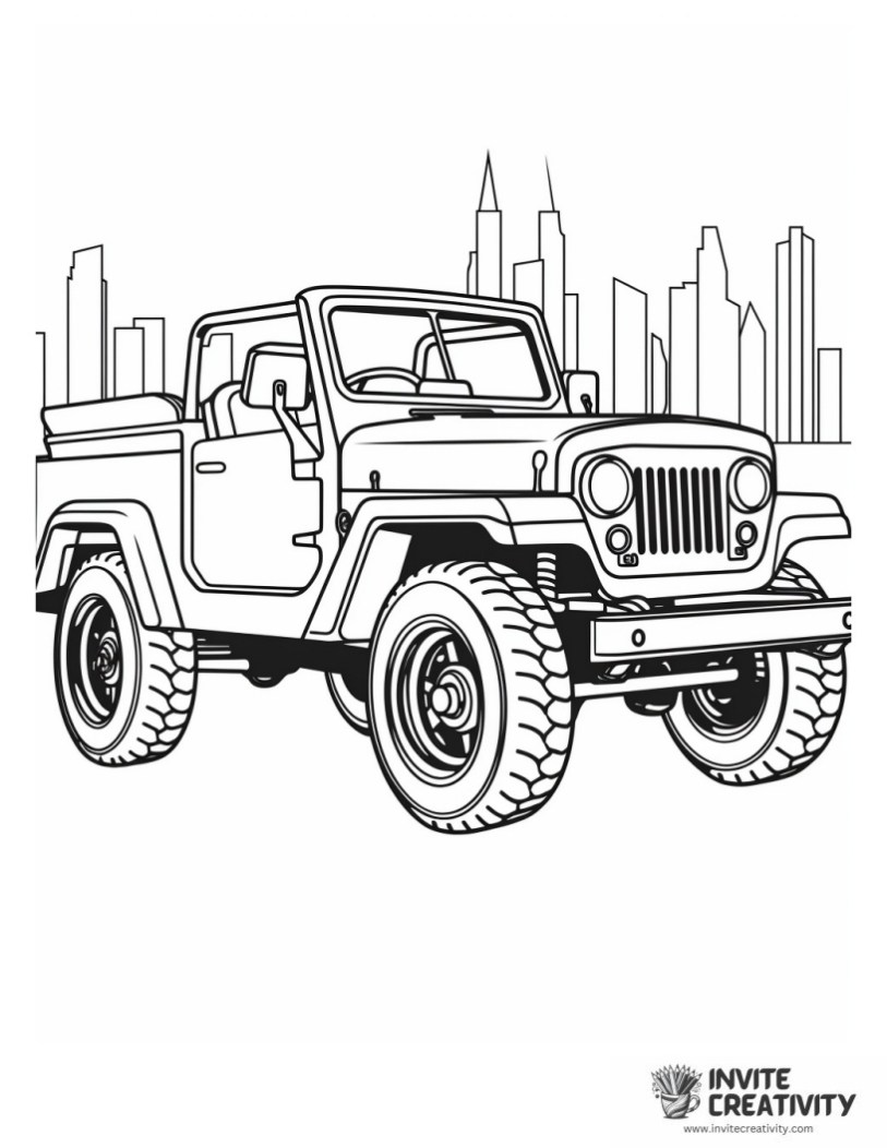 jeep coloring sheet