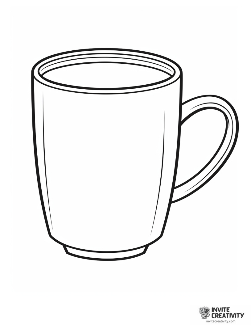 large coffee mug to color