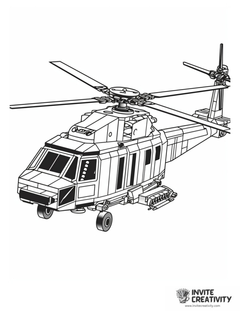 lego helicopter coloring page