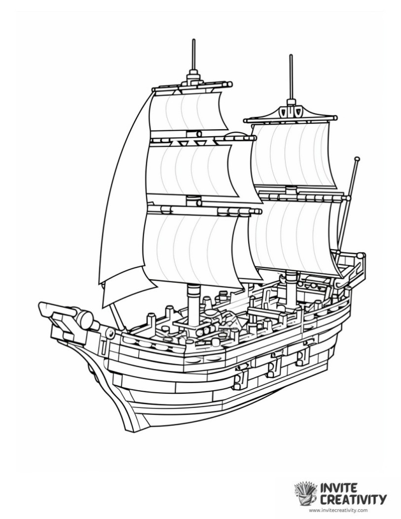 lego ship toy coloring page