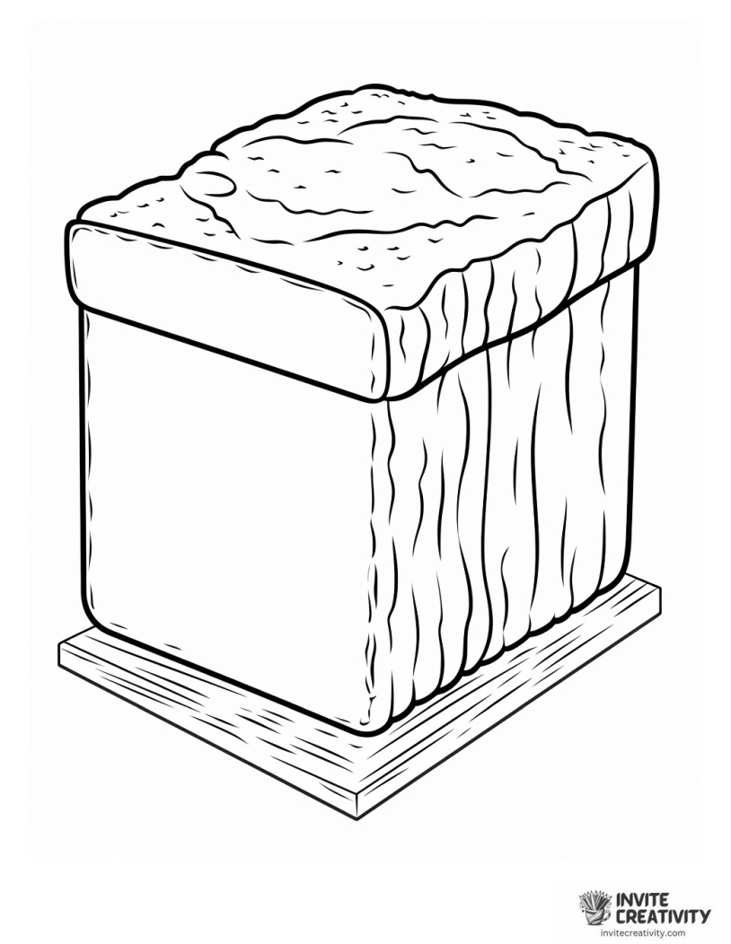 loaf of sliced bread to color