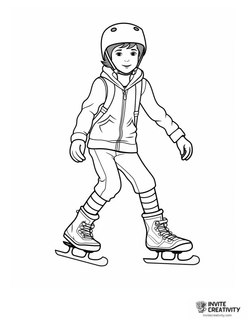 male ice skater to color