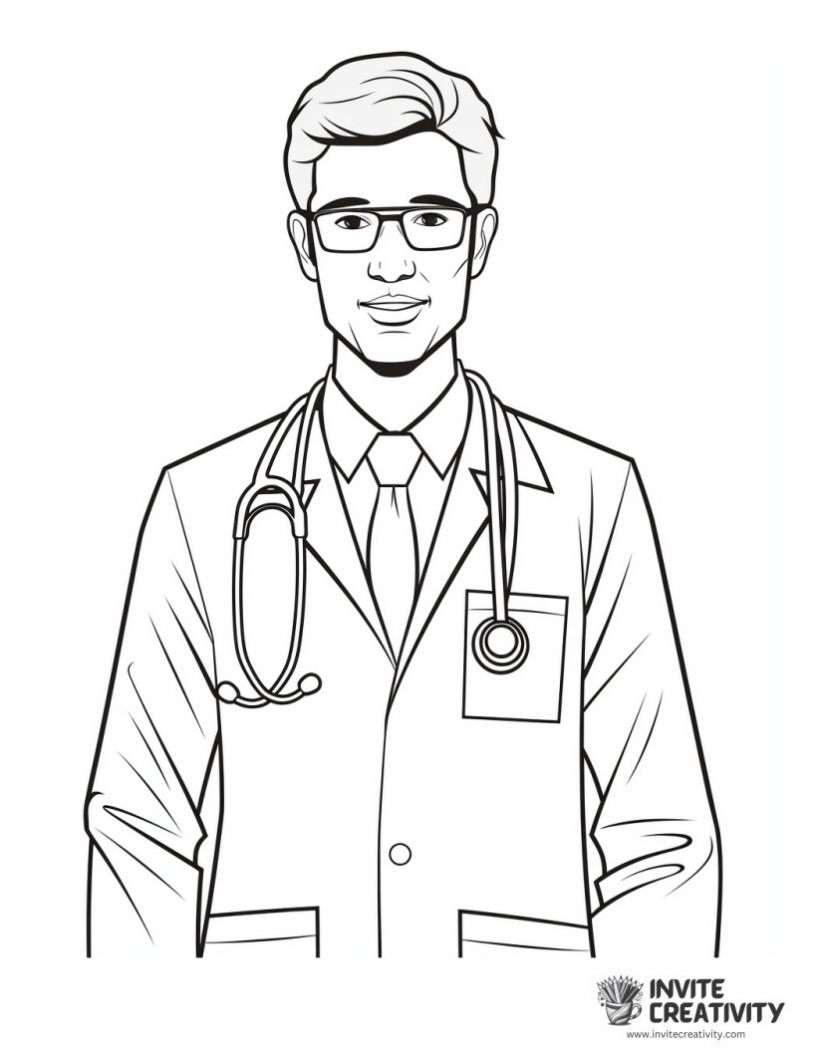 medical doctor coloring page
