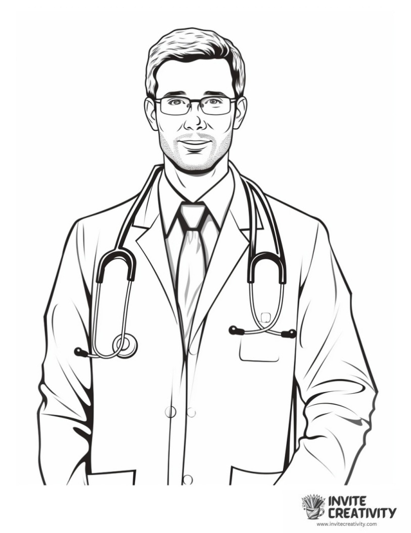 medical doctor for preschool to color