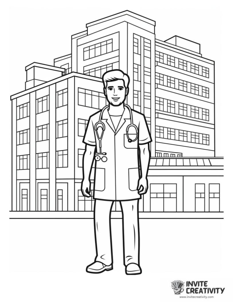 medical job coloring sheet