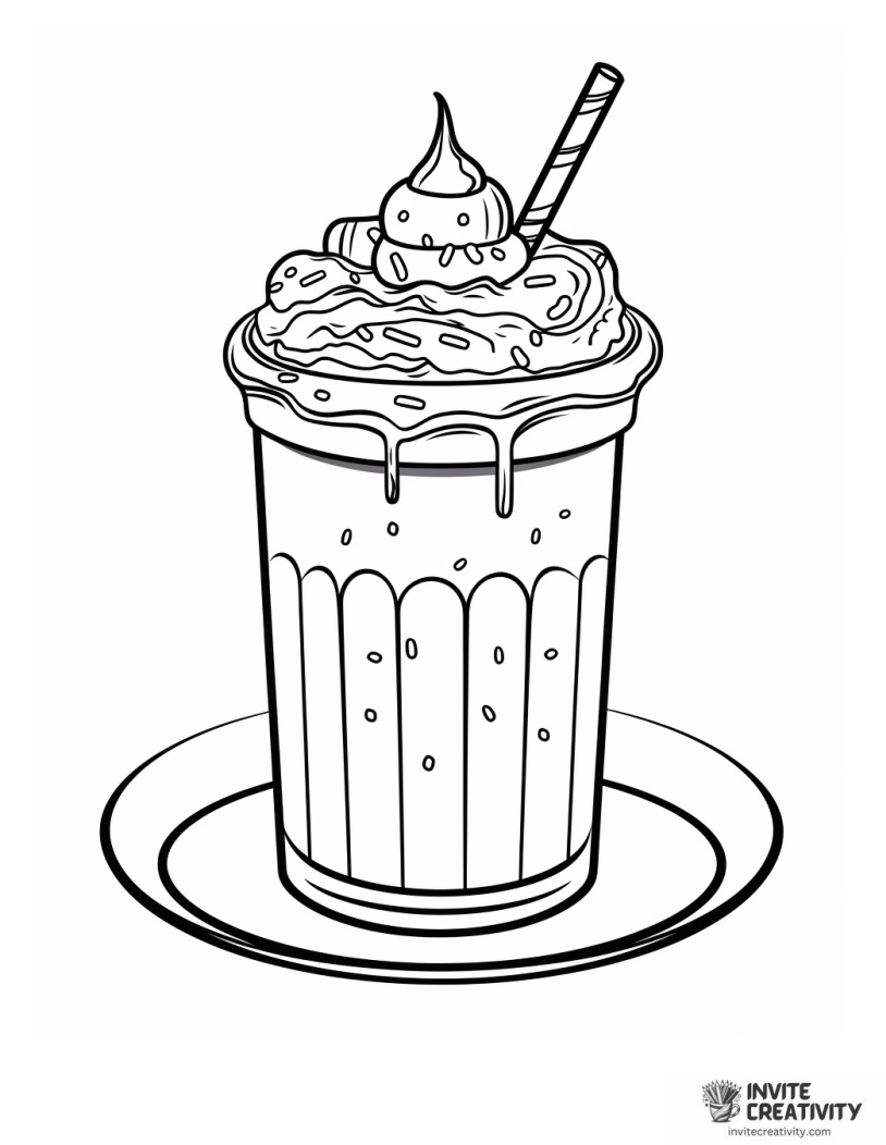 milkshake cartoon style