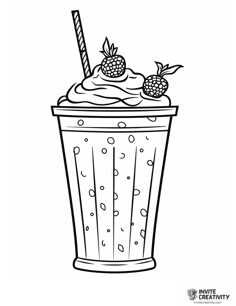 milkshake drawing to color