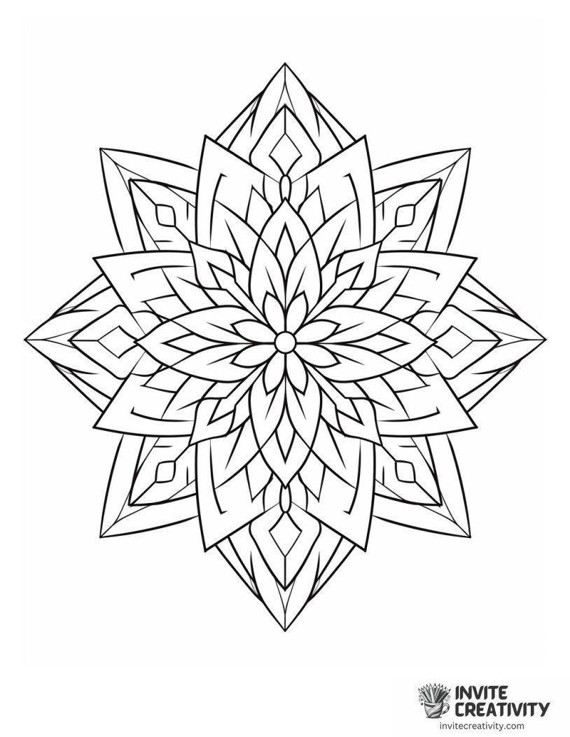 mindful snowflake Page to Color
