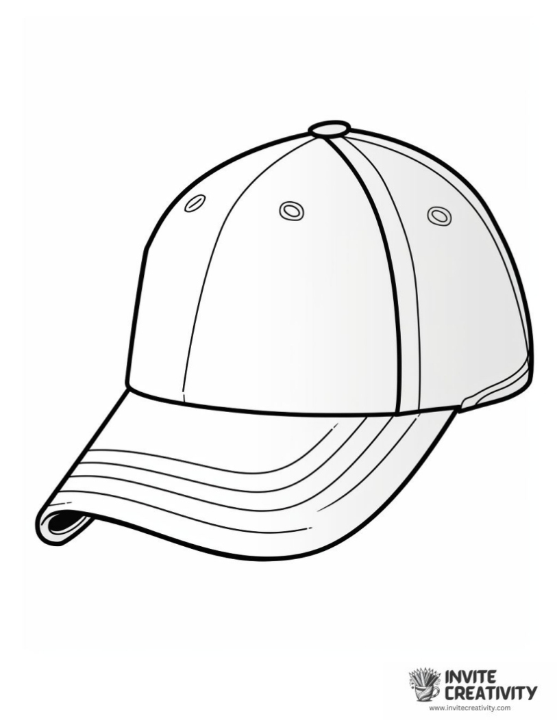 mlb baseball cap coloring sheet