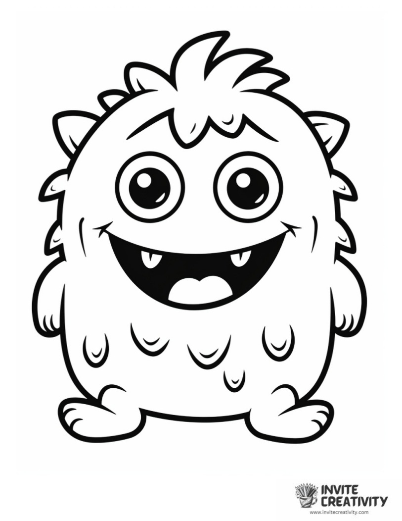 monster face coloring page