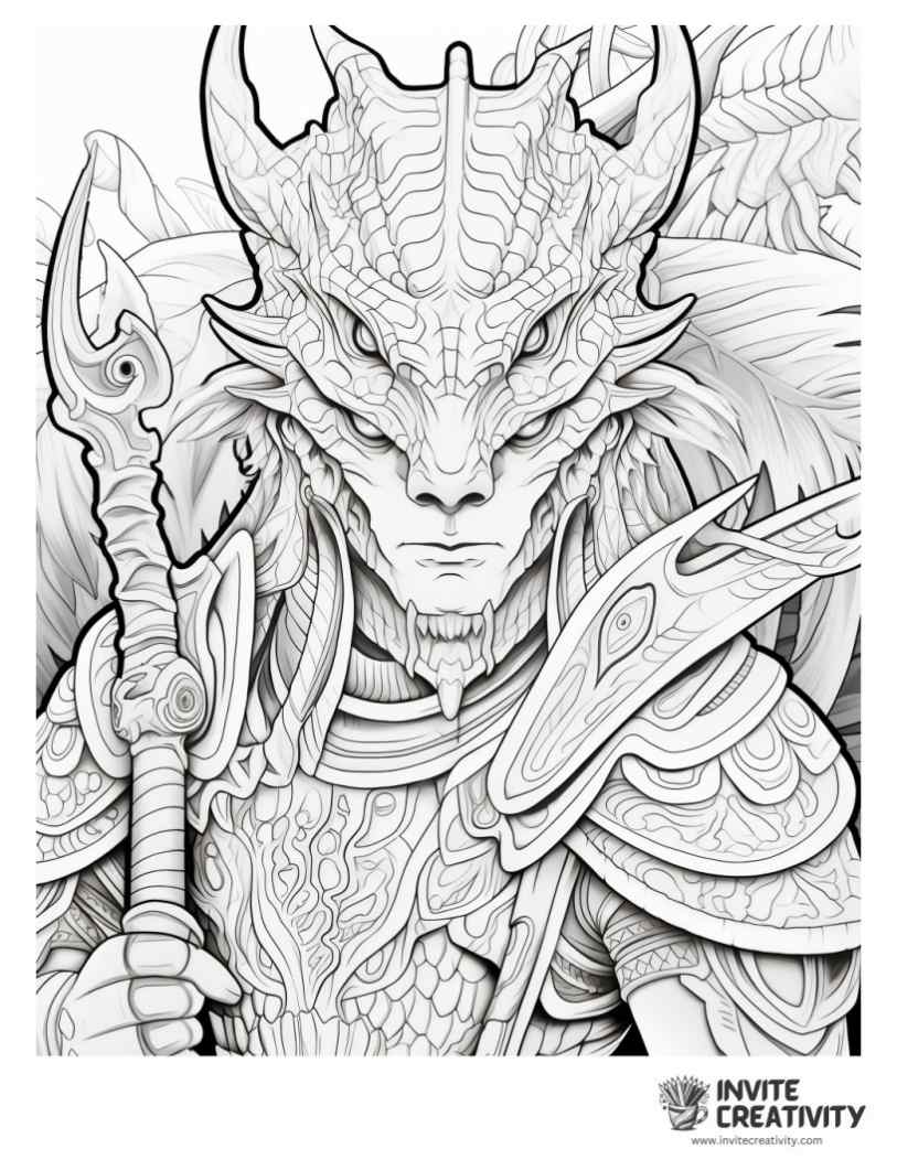 monster hunter coloring page