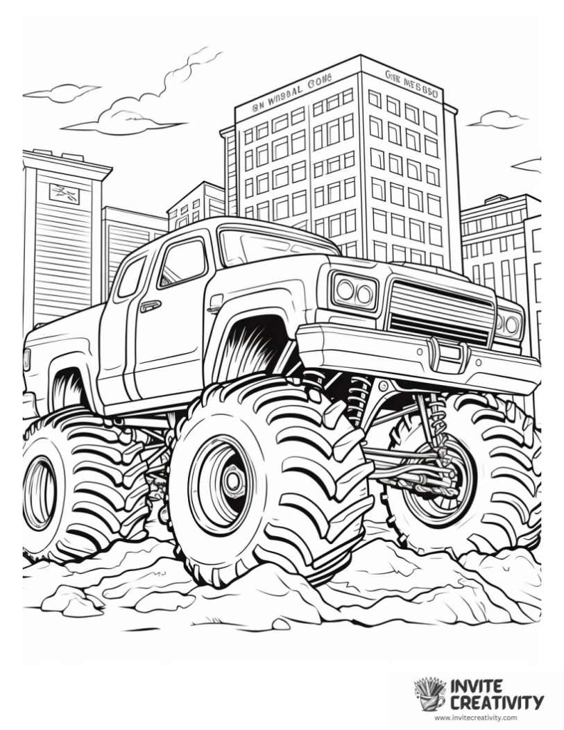 monster truck for kids to color
