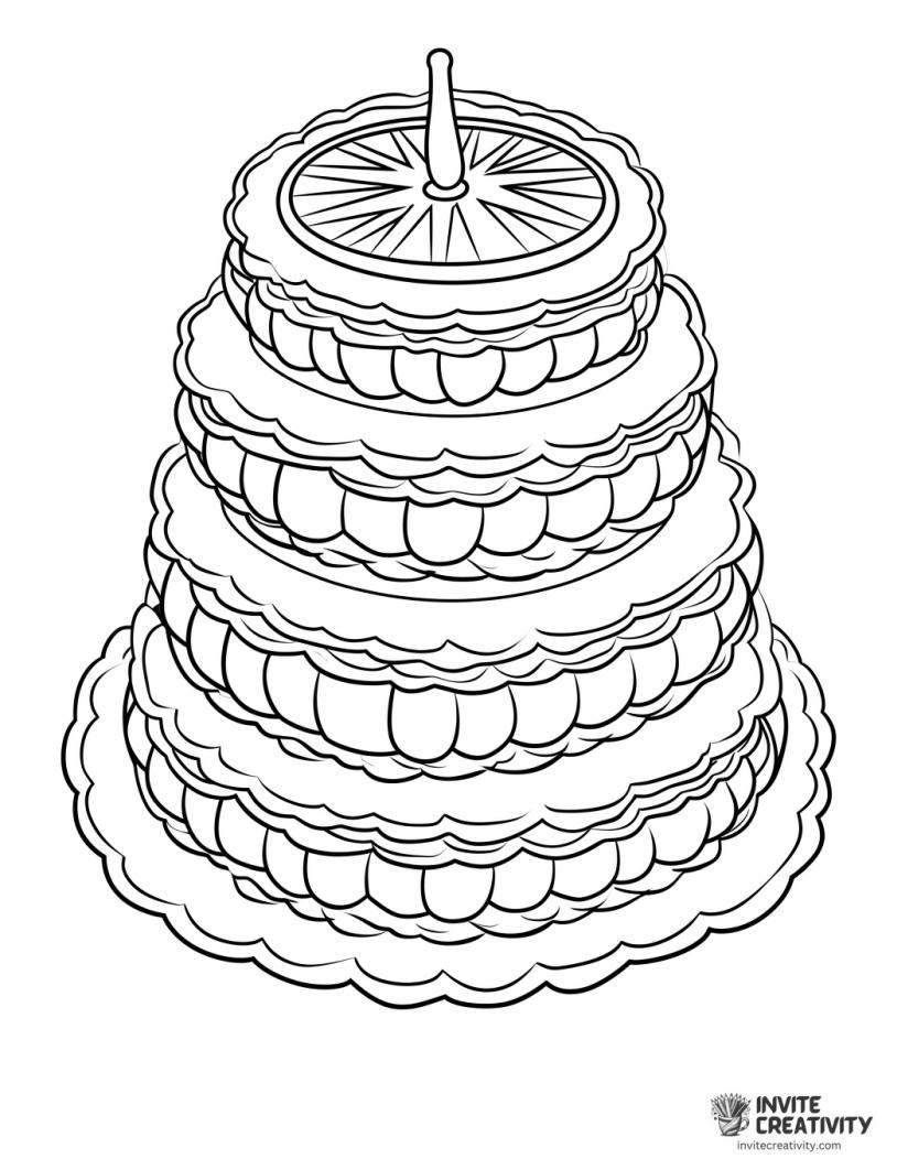 moon cake coloring page