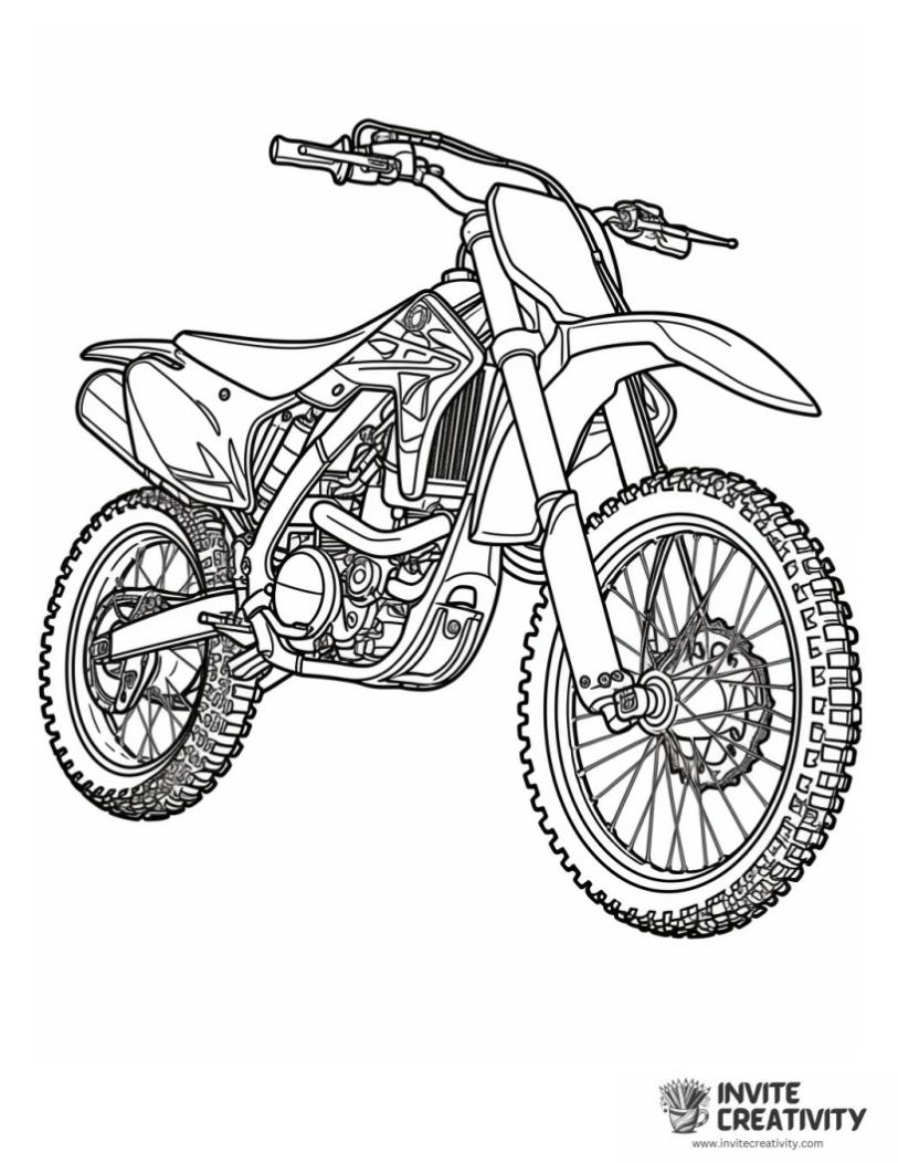 motocross coloring page