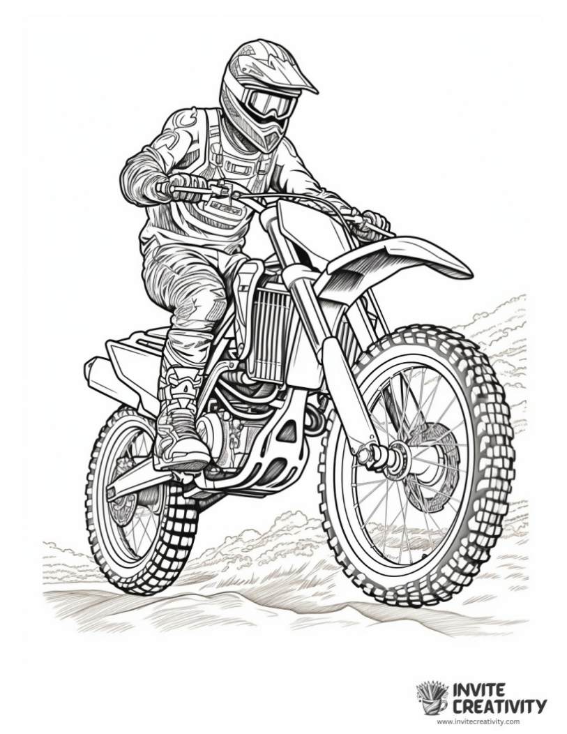 motocross for adults coloring sheet