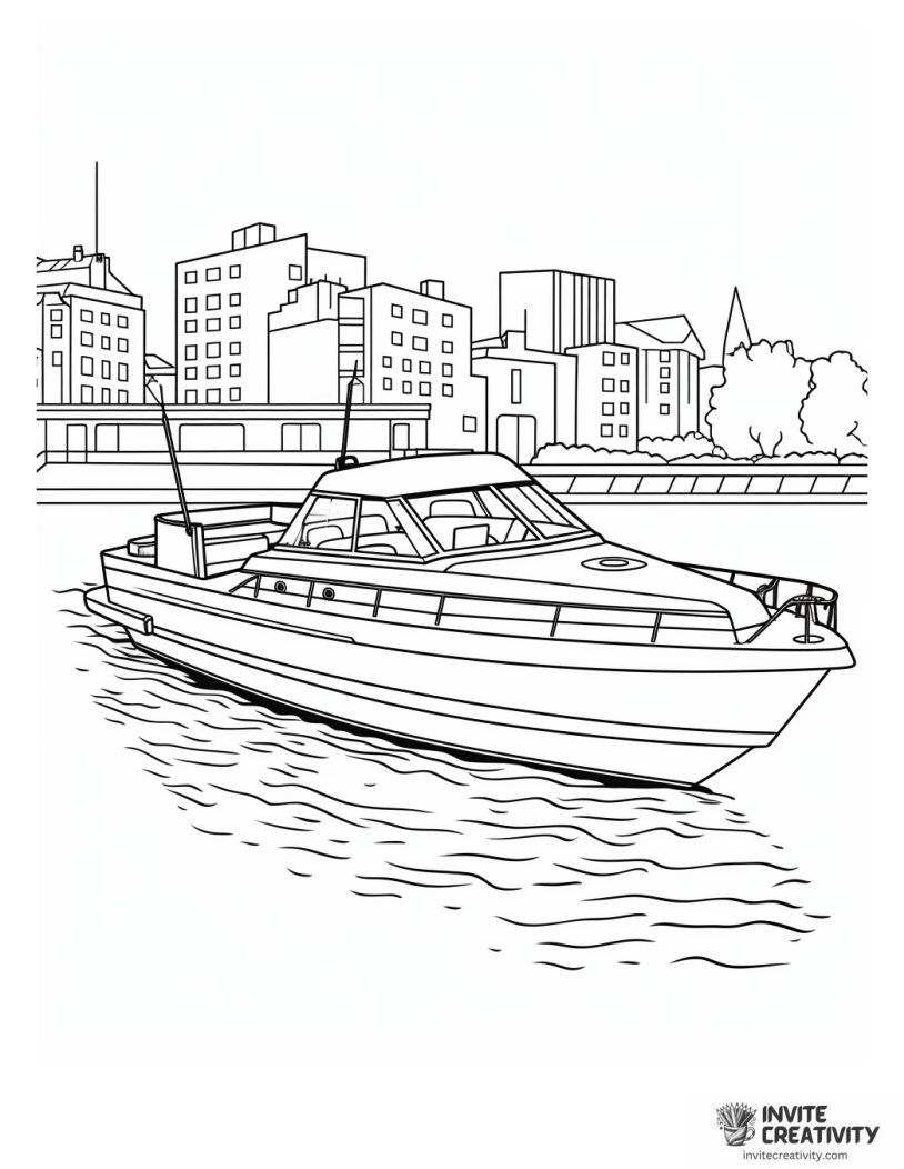 motor boat coloring sheet