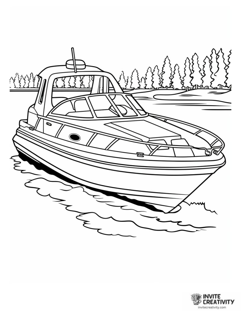 motor boat outline