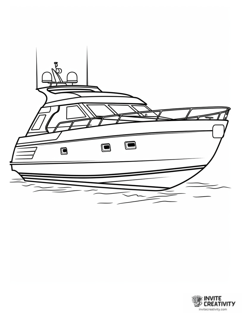 motorboat coloring page