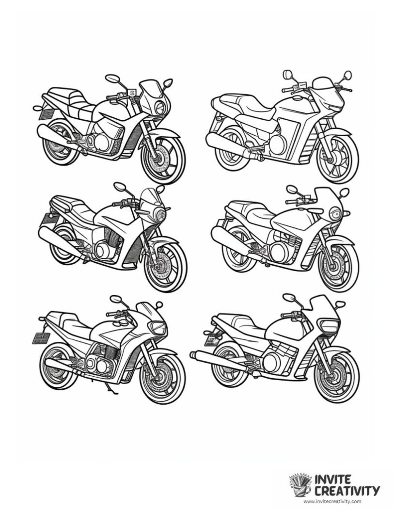 motorcycles template to cut out
