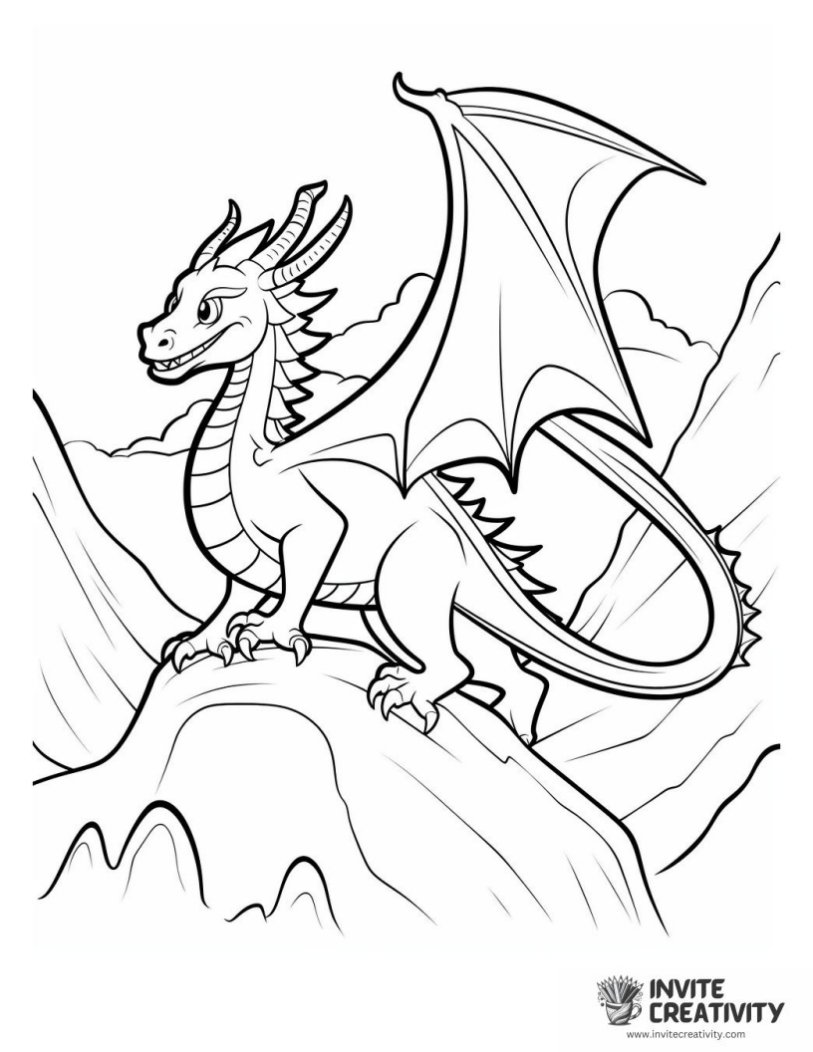 mountain dragon coloring sheet