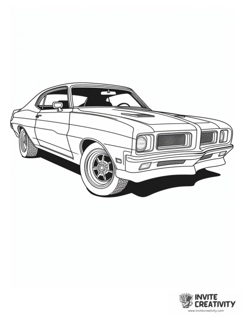 muscle car to color