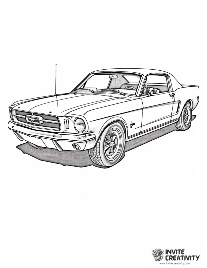 mustang coloring page