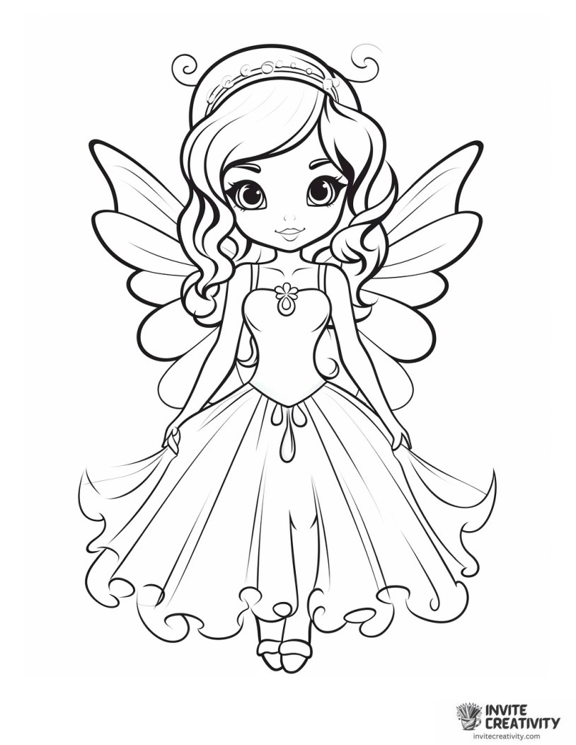 mystical fairy coloring page
