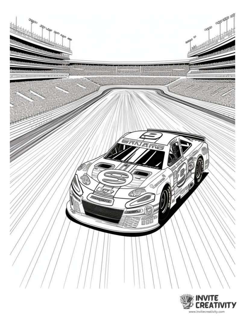 nascar coloring book page