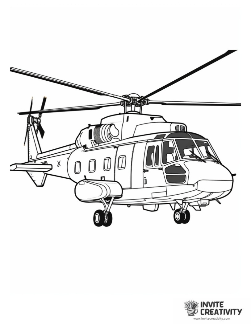 navy seal helicopter coloring page