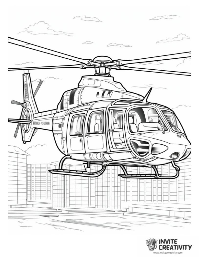 news helicopter coloring sheet