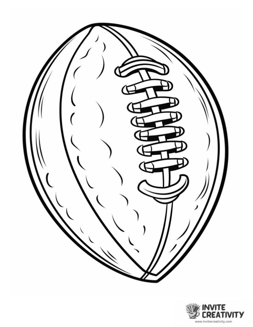 nfl football detailed coloring book page