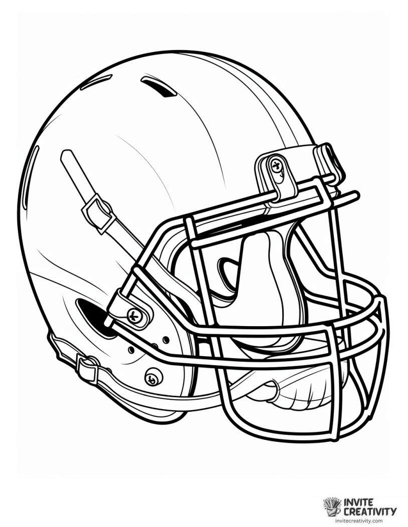 nfl football helmet cartoon style