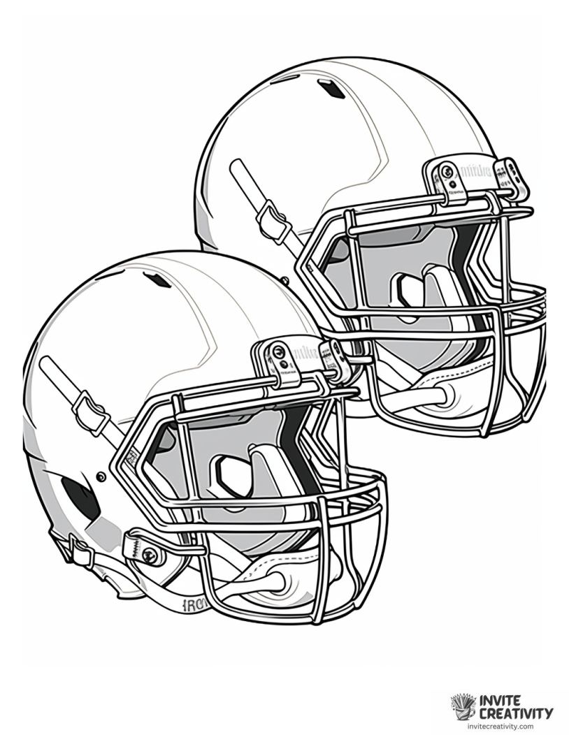 nfl football helmet front and back