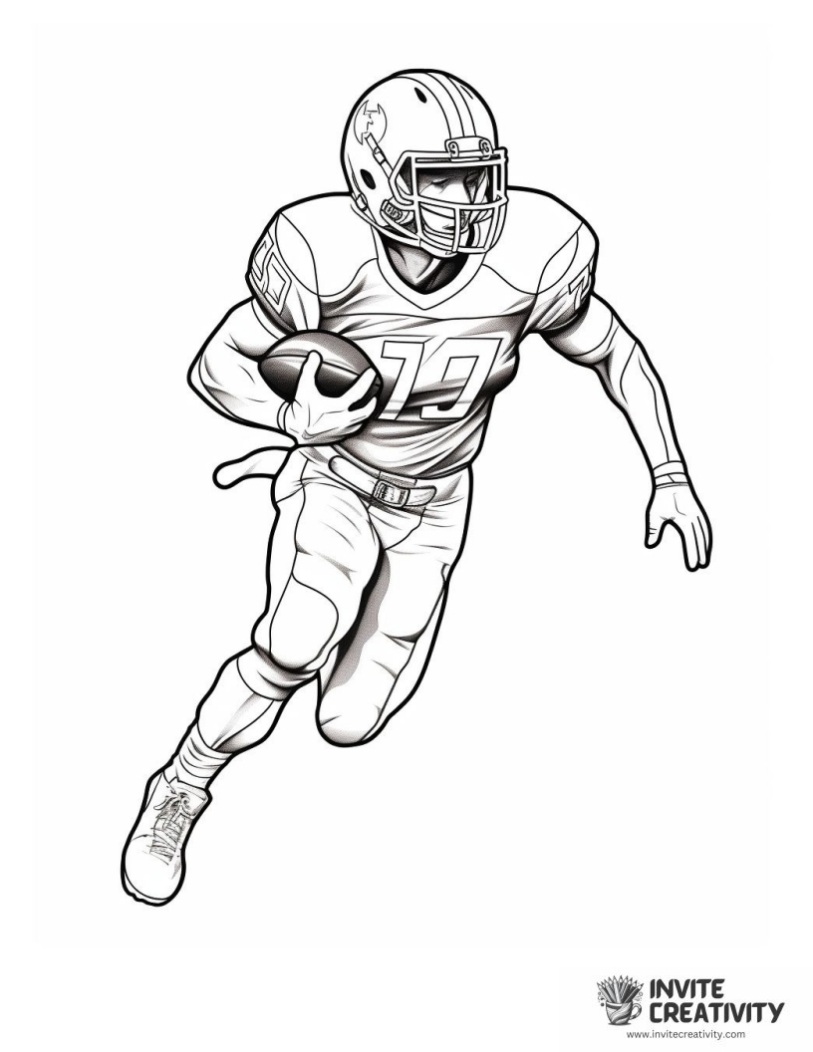 nfl football player coloring page