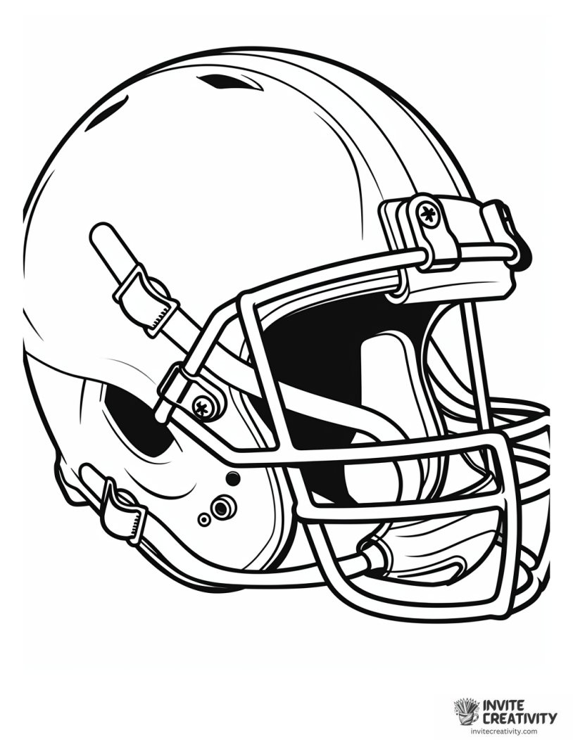 nfl helmet with stickers coloring page
