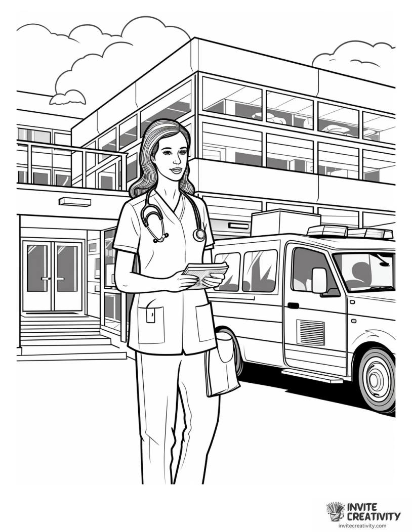 nurse ED emergency illustration