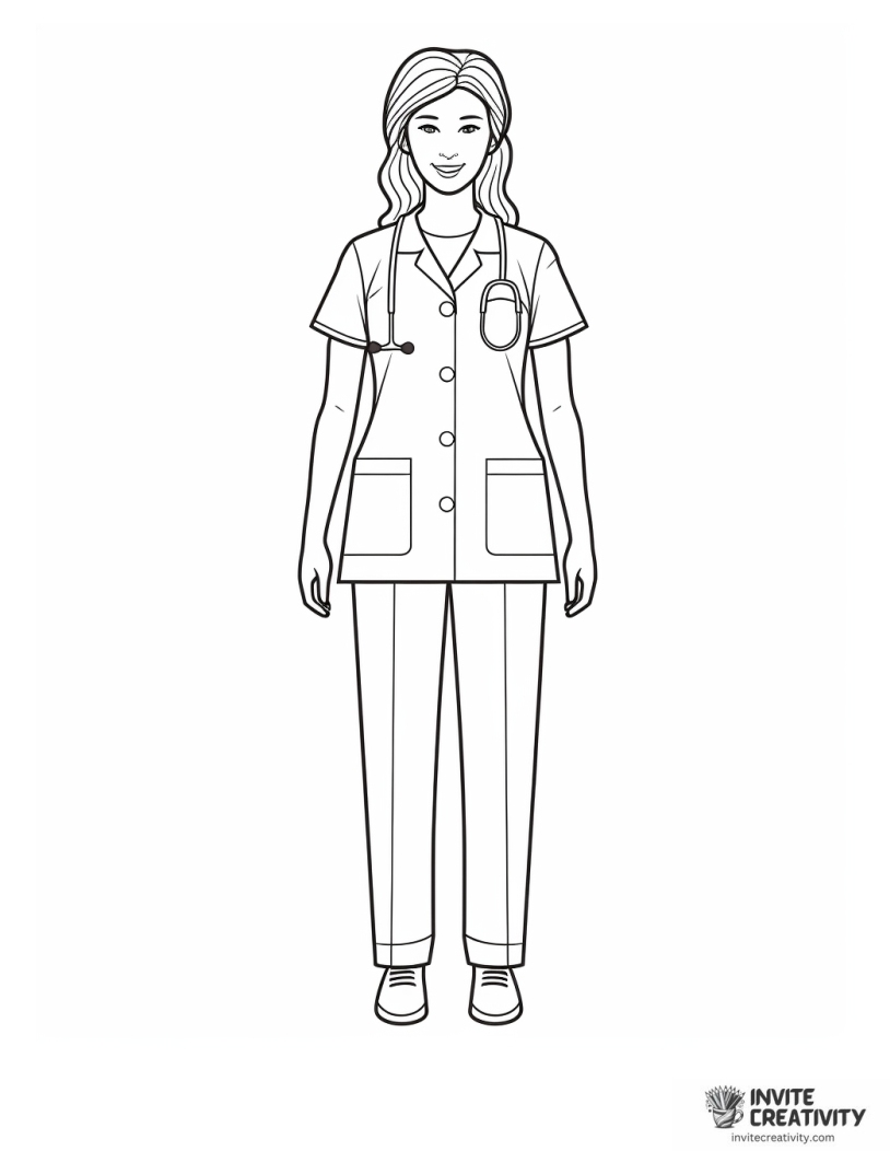 nurse outfit coloring sheet