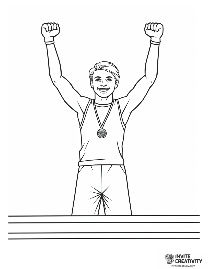 olympic gold medalist gymnast coloring page