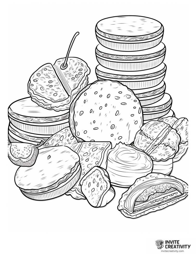 oreo sandwich cookies coloring page