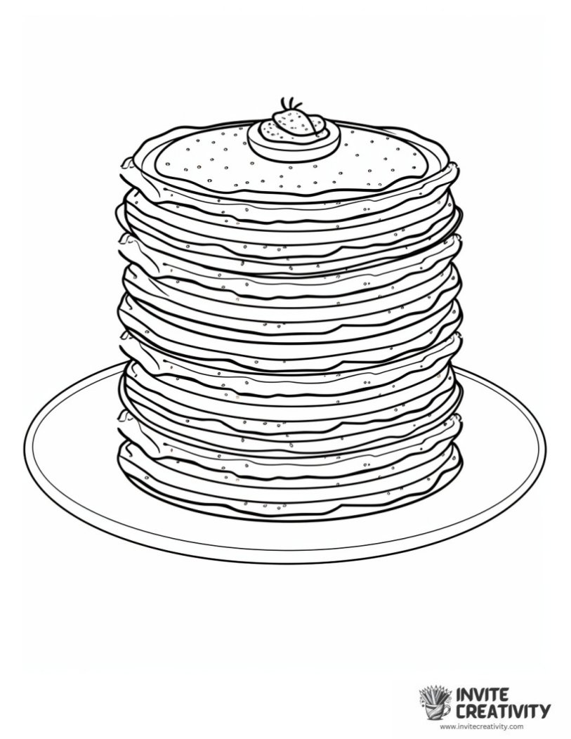 pancake coloring page