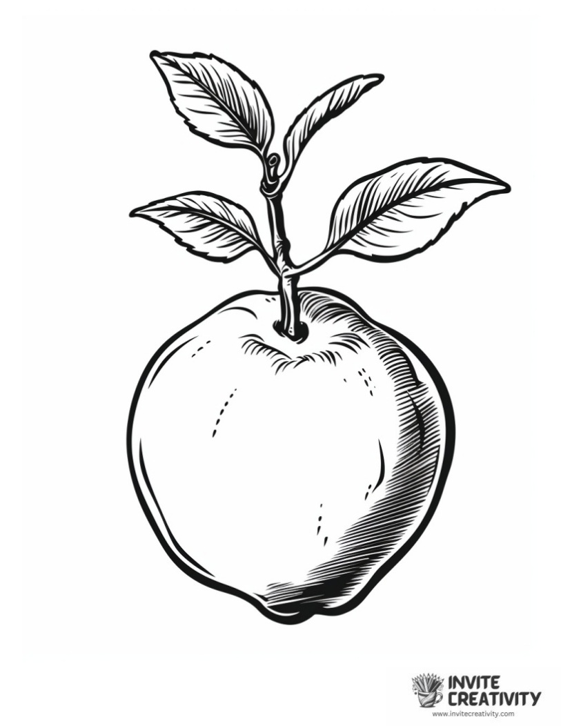 pear coloring book page