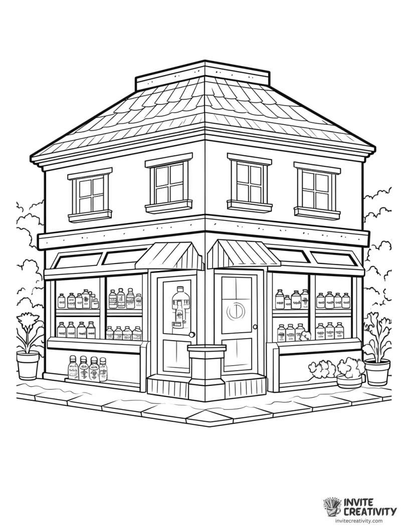 pharmacy coloring page