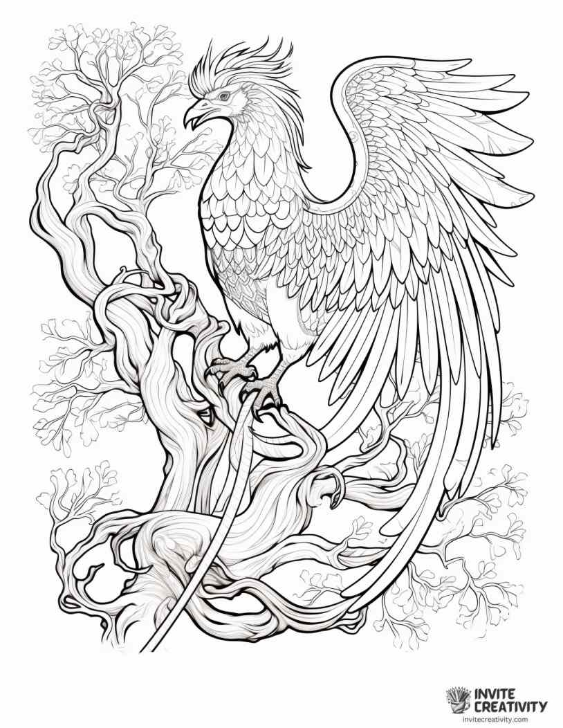 phoenix coloring page