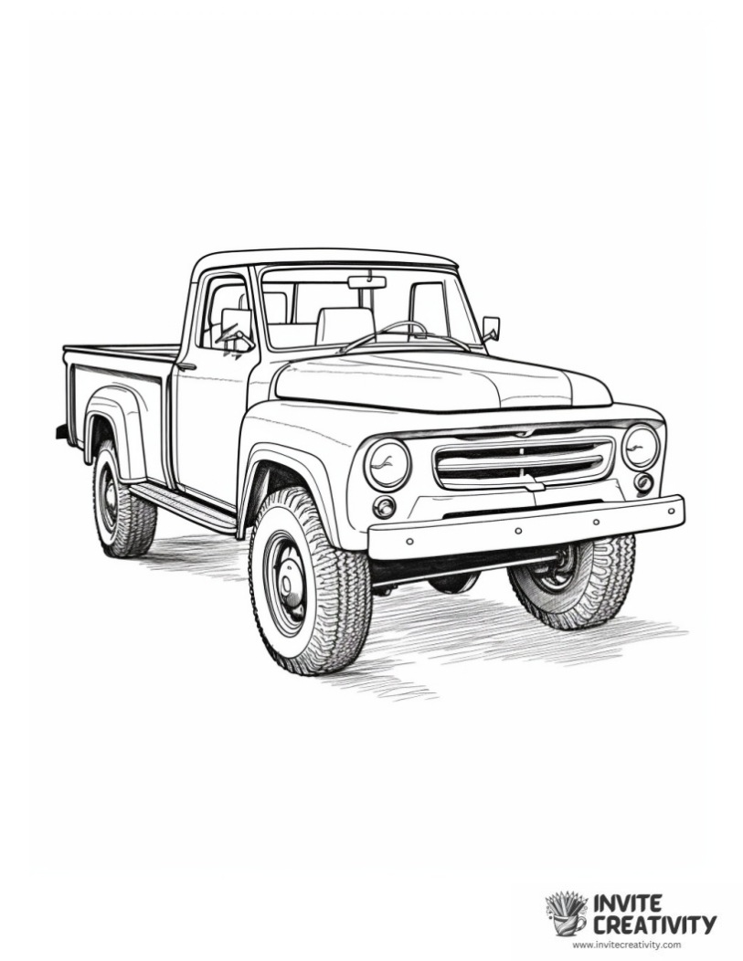 pickup truck coloring page