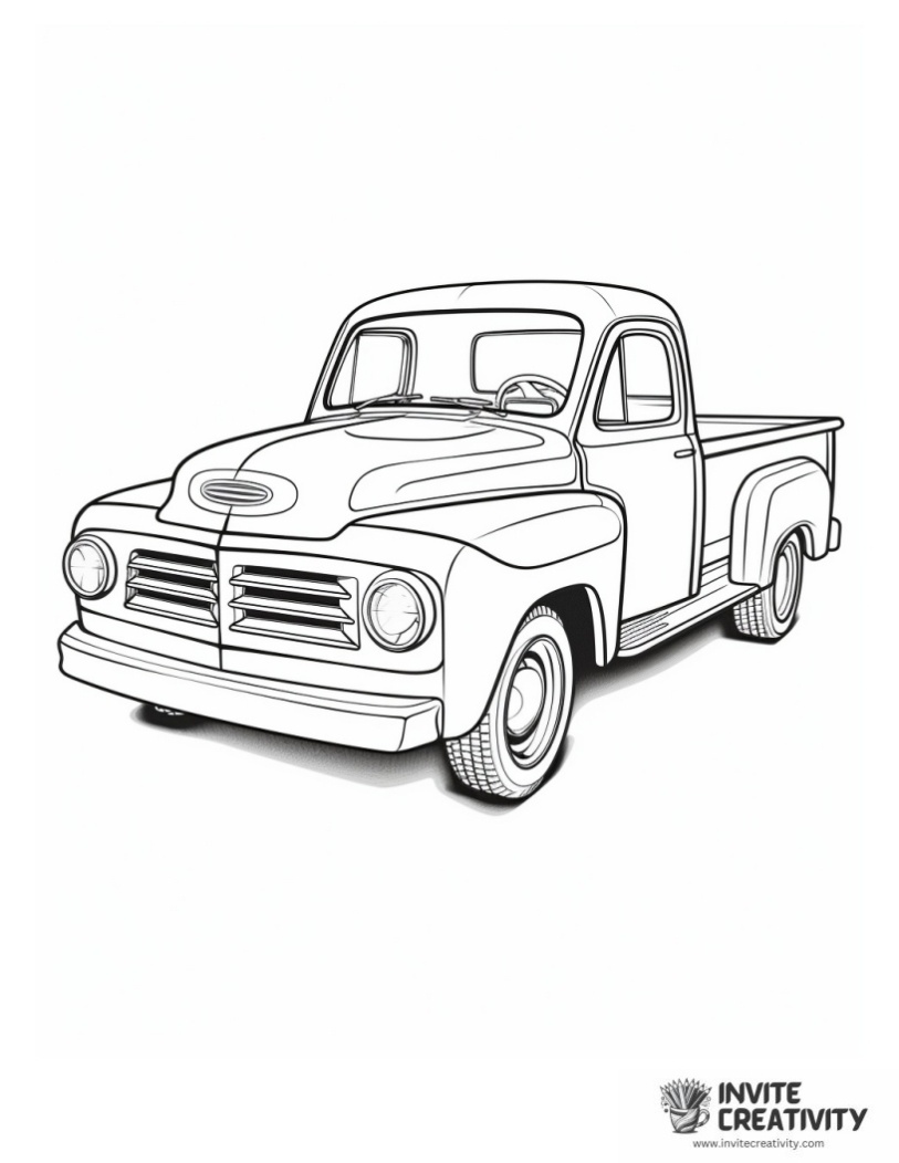 pickup truck coloring sheet