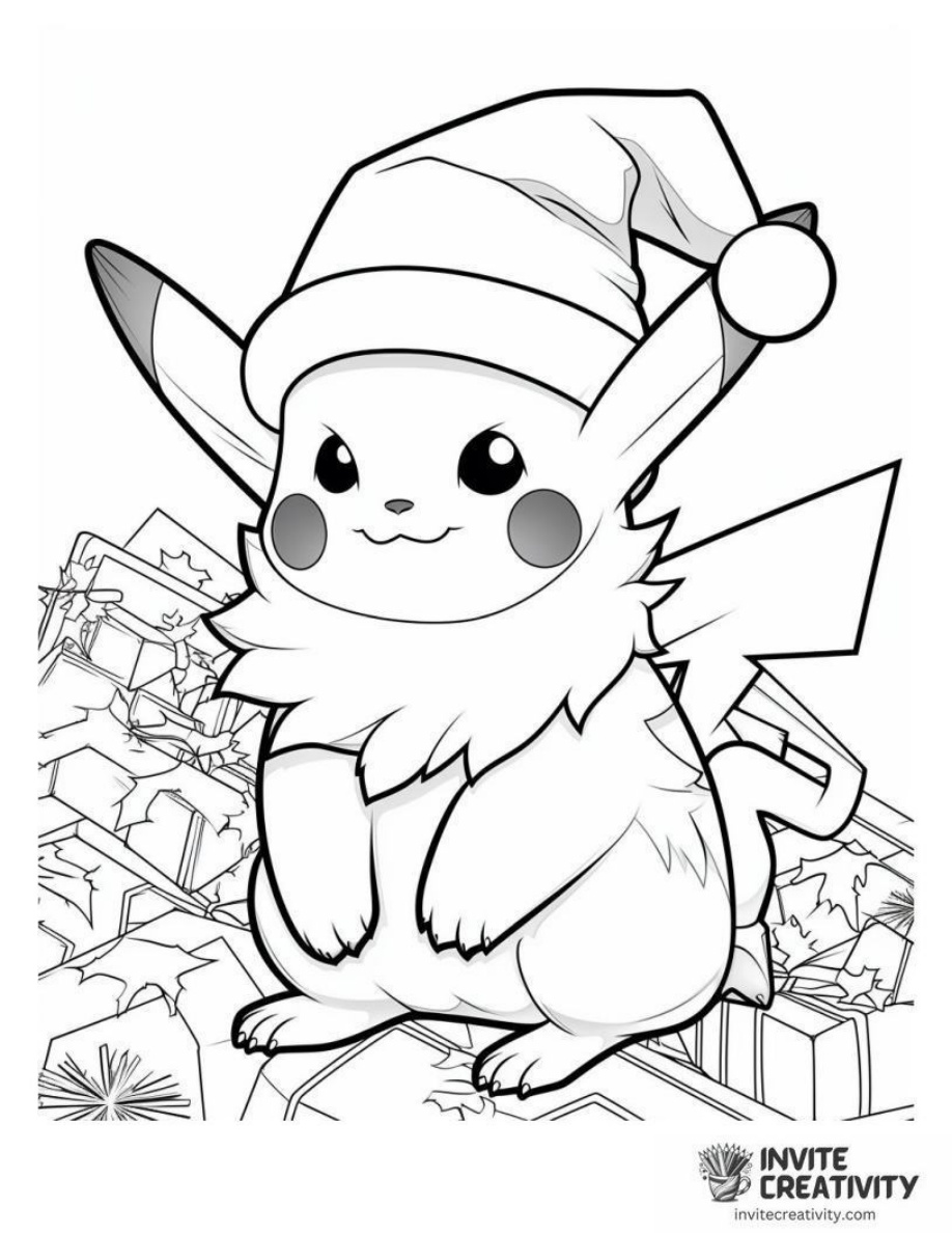 Pikachu with Santa Hat