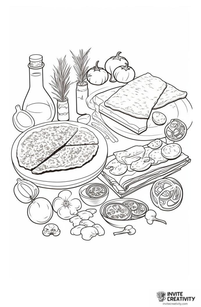 pizza ingredients to color